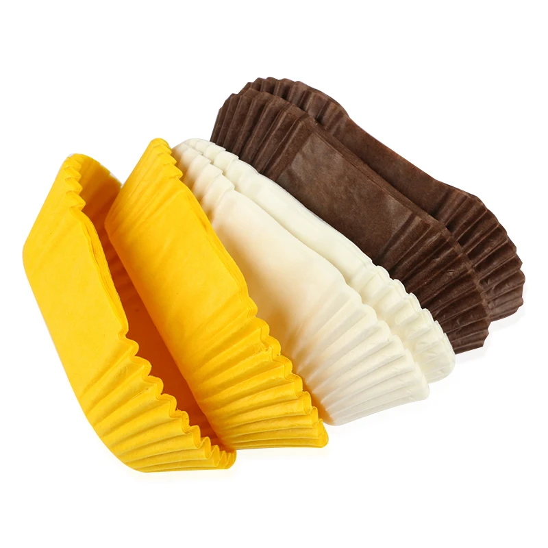 

Baking Cup Oval Cake Paper Tray Boat Shape Paper Cups High Temperature Cake Cup Bread Baking Cups Safe Grease Proof Cupcake Line, Customized color