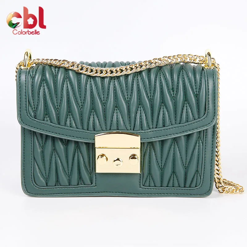 

Evening clutch bags for women fashion shoulder PU Leather evening bag, Green