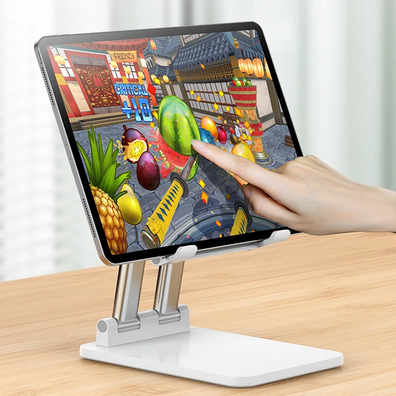

Tablet Stand Adjustable Holder for Desk MultiAngle Foldable Sturdy Portable Compatible with iPad Switch Kindle 9.7 10.5 12.9"