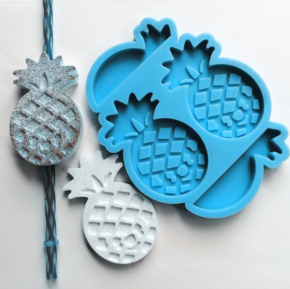 

3300 pineapple silicone mold straw topper
