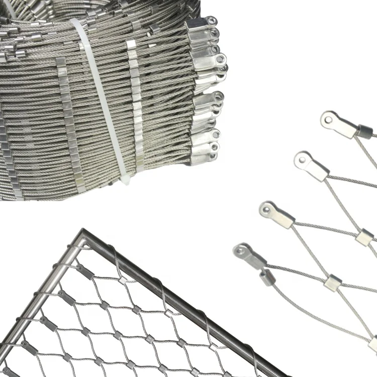 
Inox 316 Architectural Ferrule Type X Tend Flexible Stainless Steel Wire Cable Mesh  (62187110823)