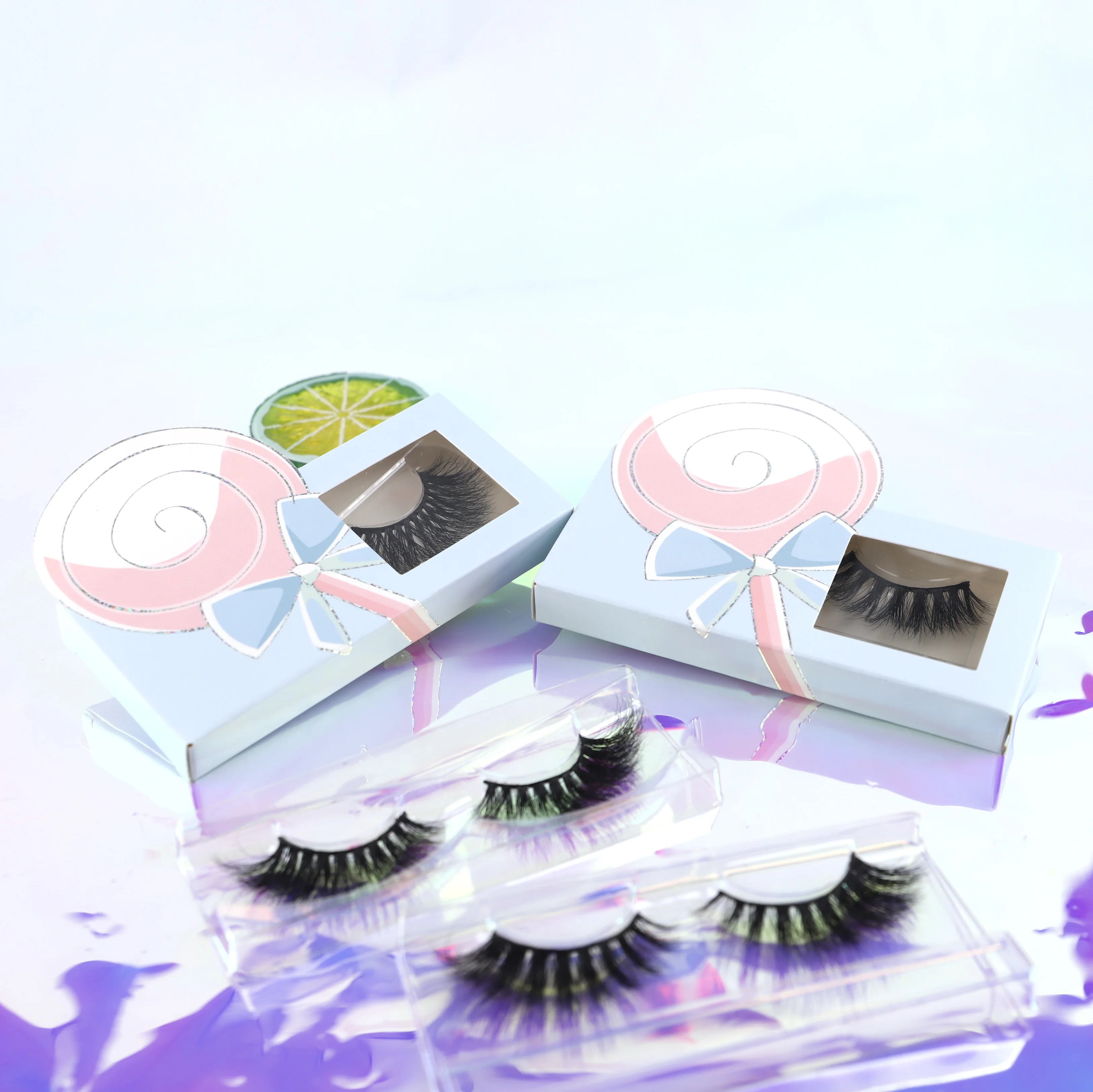 

soft band full strip private label lashes faux mink lashes set