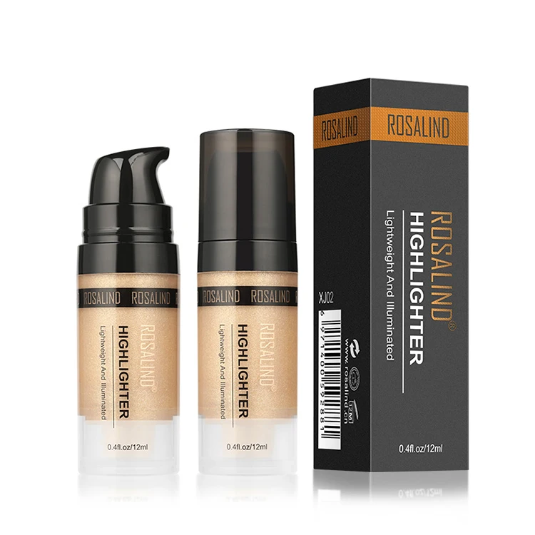 Rosalind 12ml 5 colors face liquid cosmetics highlighter lightweight highlighter makeup for wholesale