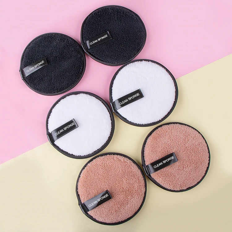 

Private Label Reusable Short Hair Microfiber Towel Washable Makeup Remover Pads