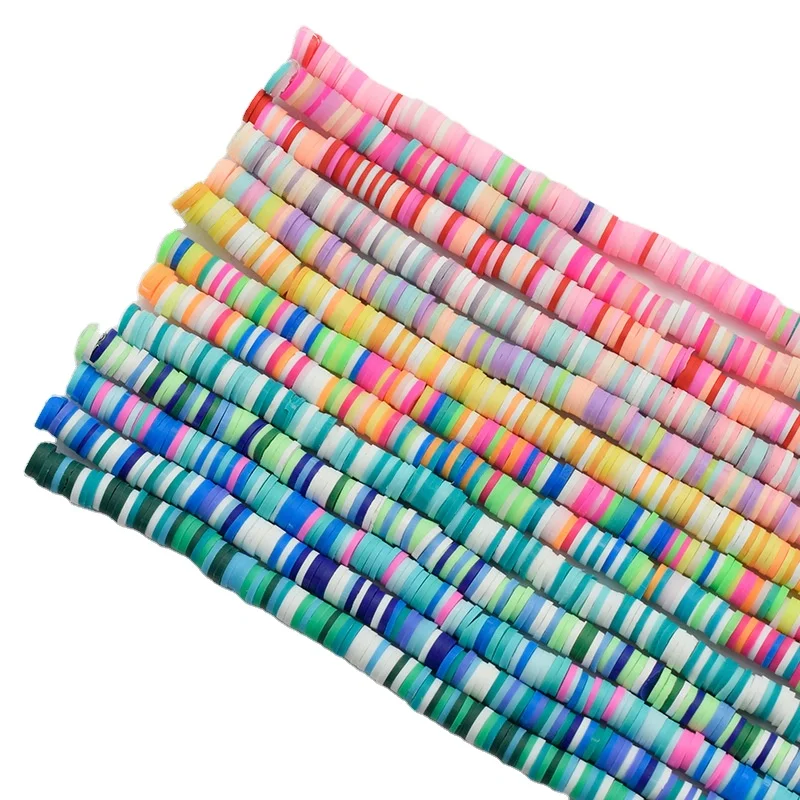 

Hobbyworker  Colorful Polymer Clay Charms Beads for DIY Women Necklace Bracelet Jewelry Making, Picture