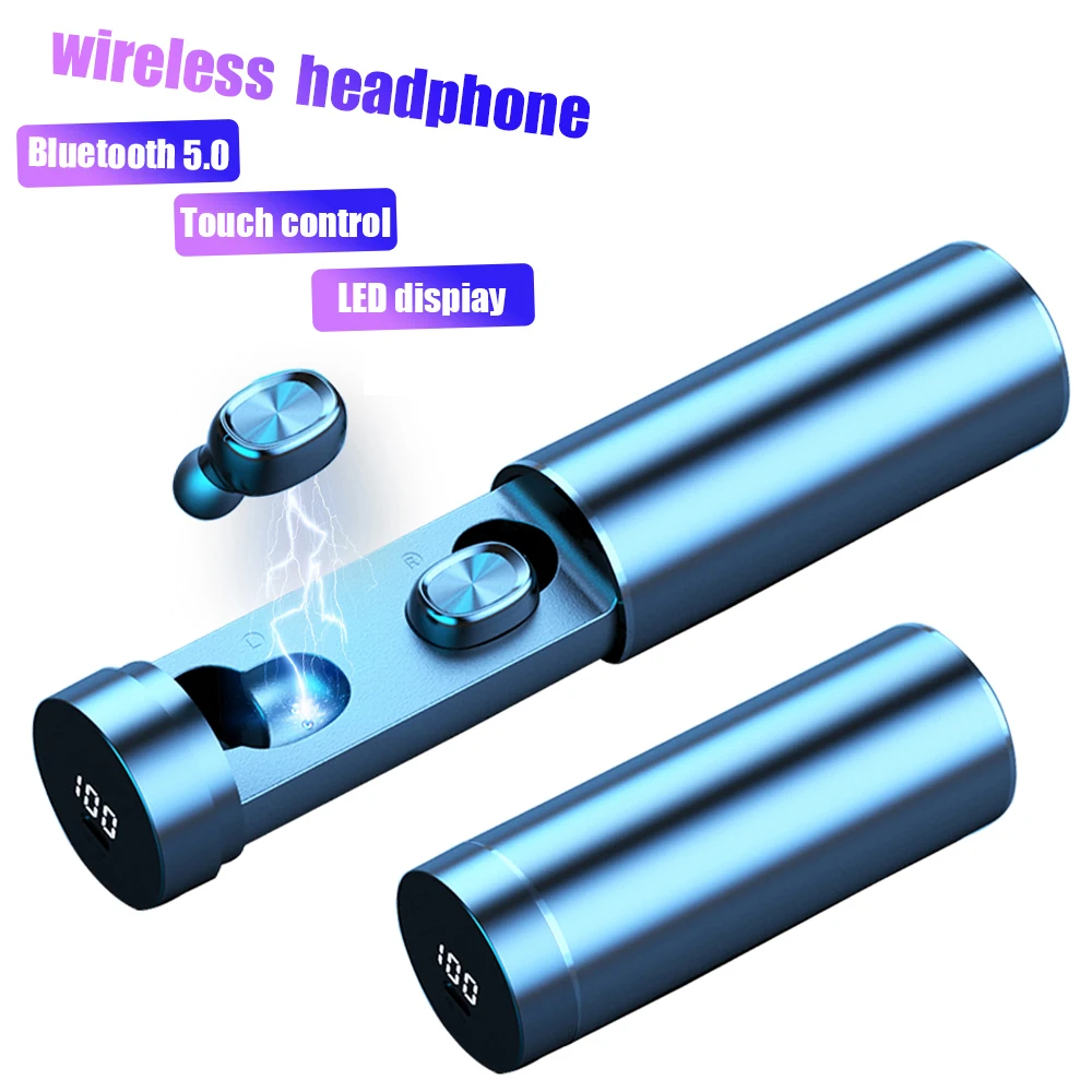 

8d Hifi Sports Earbuds Power Display B9 Tws Wireless 5.0 Headphones