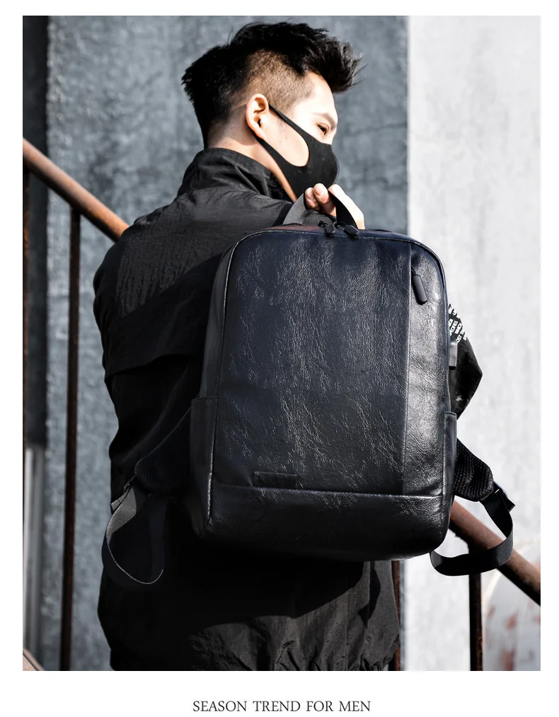 

2021 Fashion large capacity simple outdoor relaxation computer backpack wholesale computer backpacks, Black