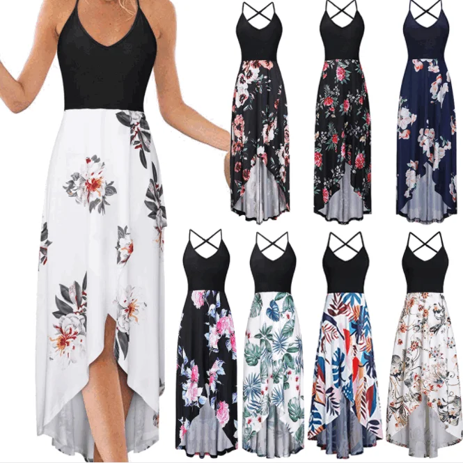

Fashion Newest Womens Summer Dress Party Beach Holiday Sundress Flower Casual Dresses wholesale