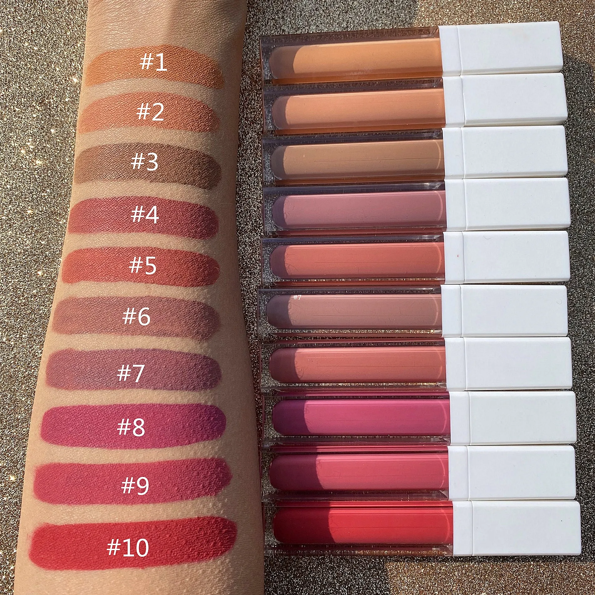 

Custom Logo Lip Gloss Stick Vegan Nude Non-stick Matte Liquid Lipstick Packaging Private Label