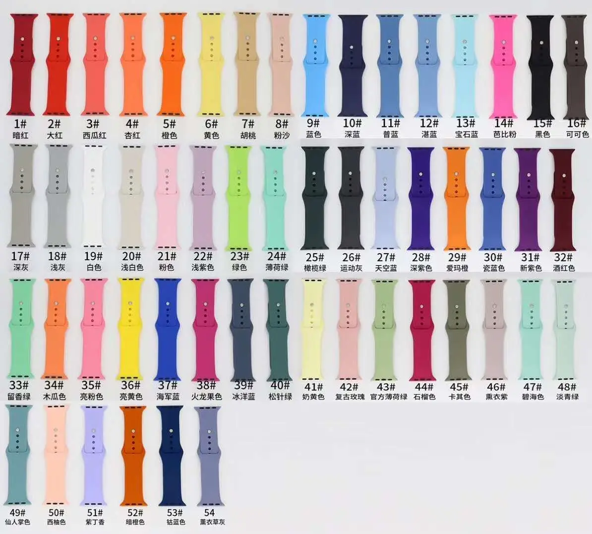 

Classic silicone Rubber sports replacement band strap for Apple Watch band series 6 5 4 3 2 1 for iwatch band strap 38 40 42 44
