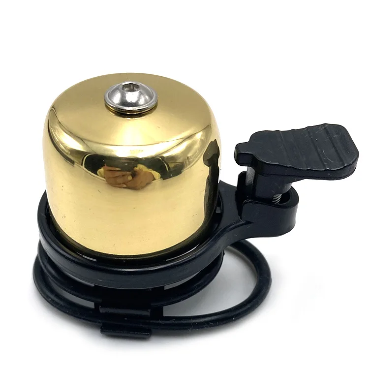 

Safety Classic Bicycle Bell Alloy Loud Sound Bike Ring Aluminum Handlebar Bike Bell, Gold