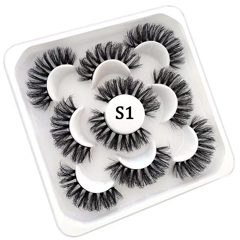 

5 pairs Natural false eyelashes with thick false eyelash extensions Reusable 8D false eyelashes makeup soft and easy to wear