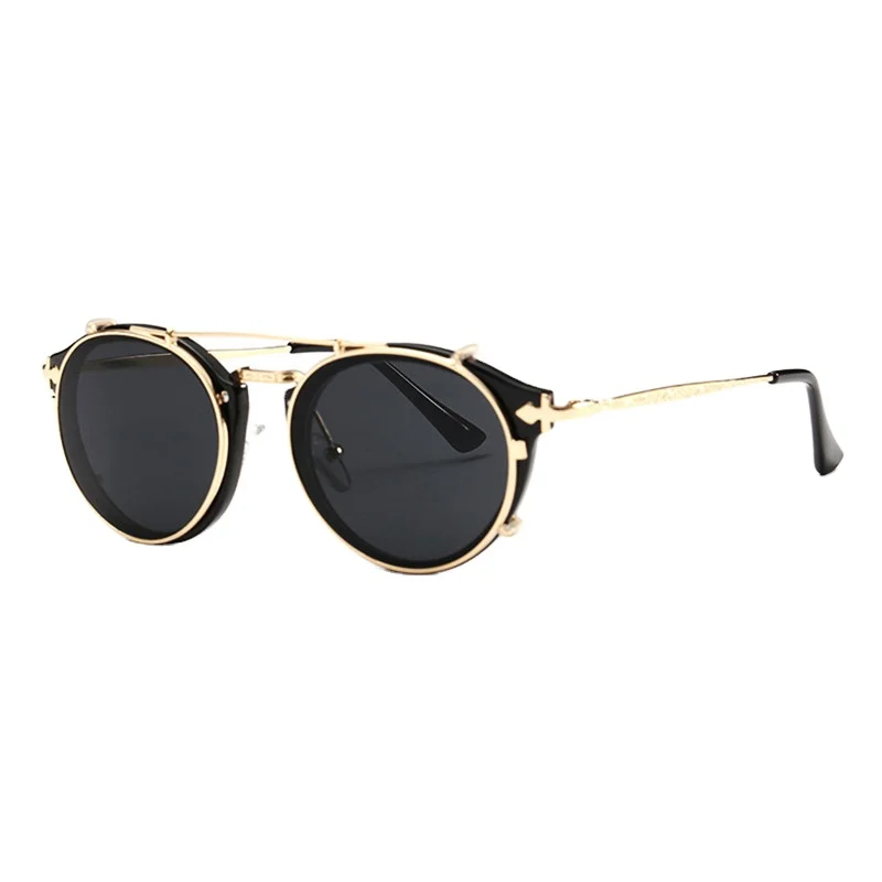 

THREE HIPPOS 2021 New Arrivals Customer Logo Printing Trendy Hot Direct Sale In China Fashion Product Gold Metal Sunglasses, 8 colors