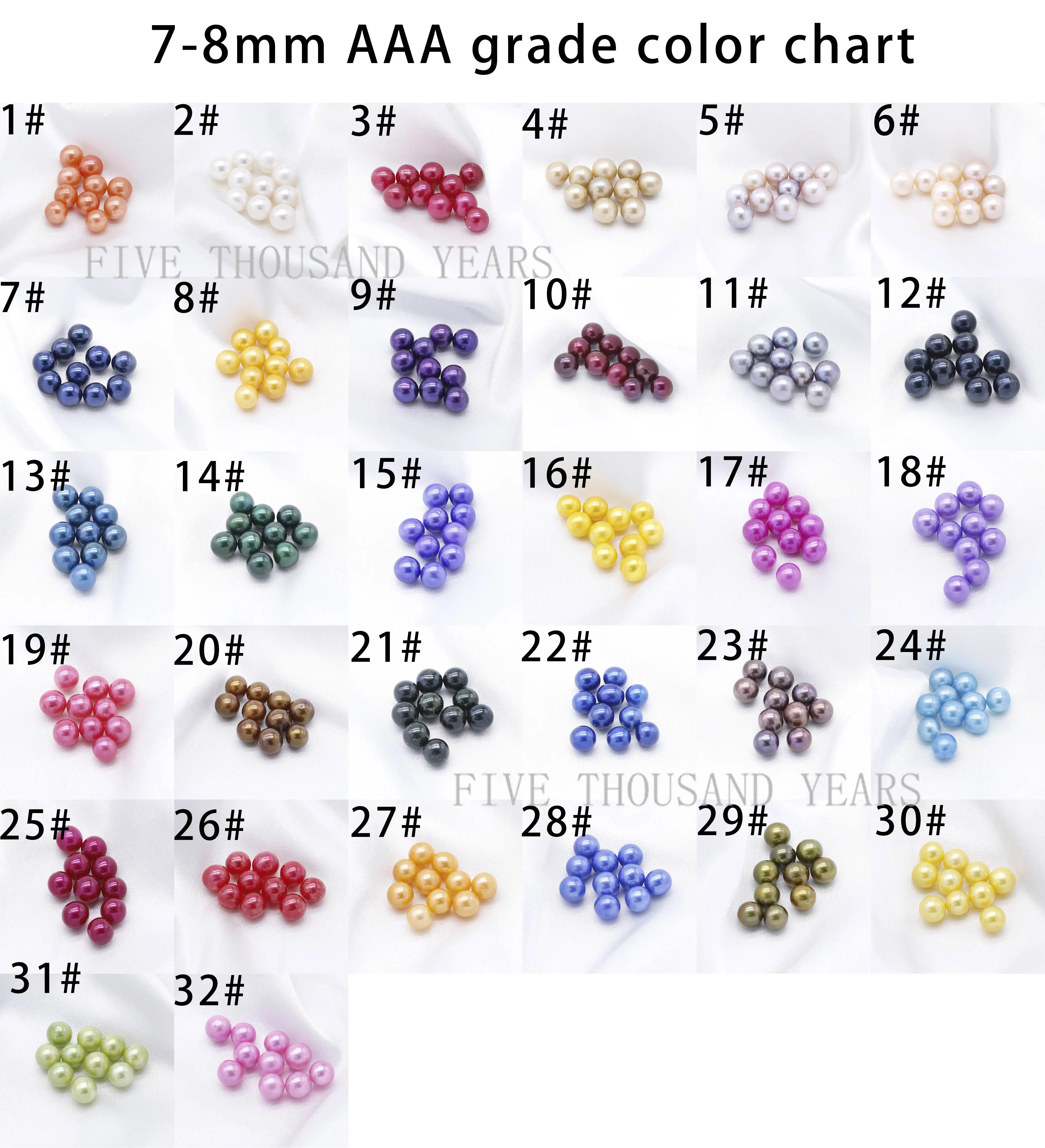 

32colors 7-8mm AAA grade natural real dyed freshwater round shape beads loose pearl no holes for cages lockets pearl party