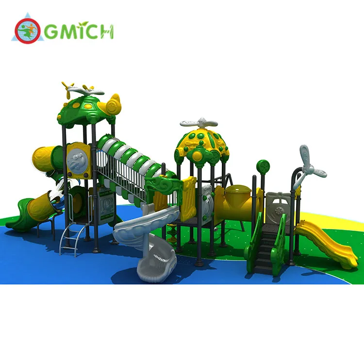 

amusement playground children plastic slide for play settoys outdoor playground kids JMQ-009082, As picture