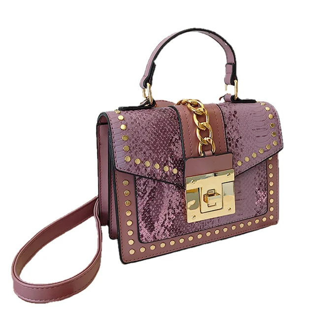 

Hardware Genuine Leather Handbags Fur Flower Fashional Handbag Manufacturer