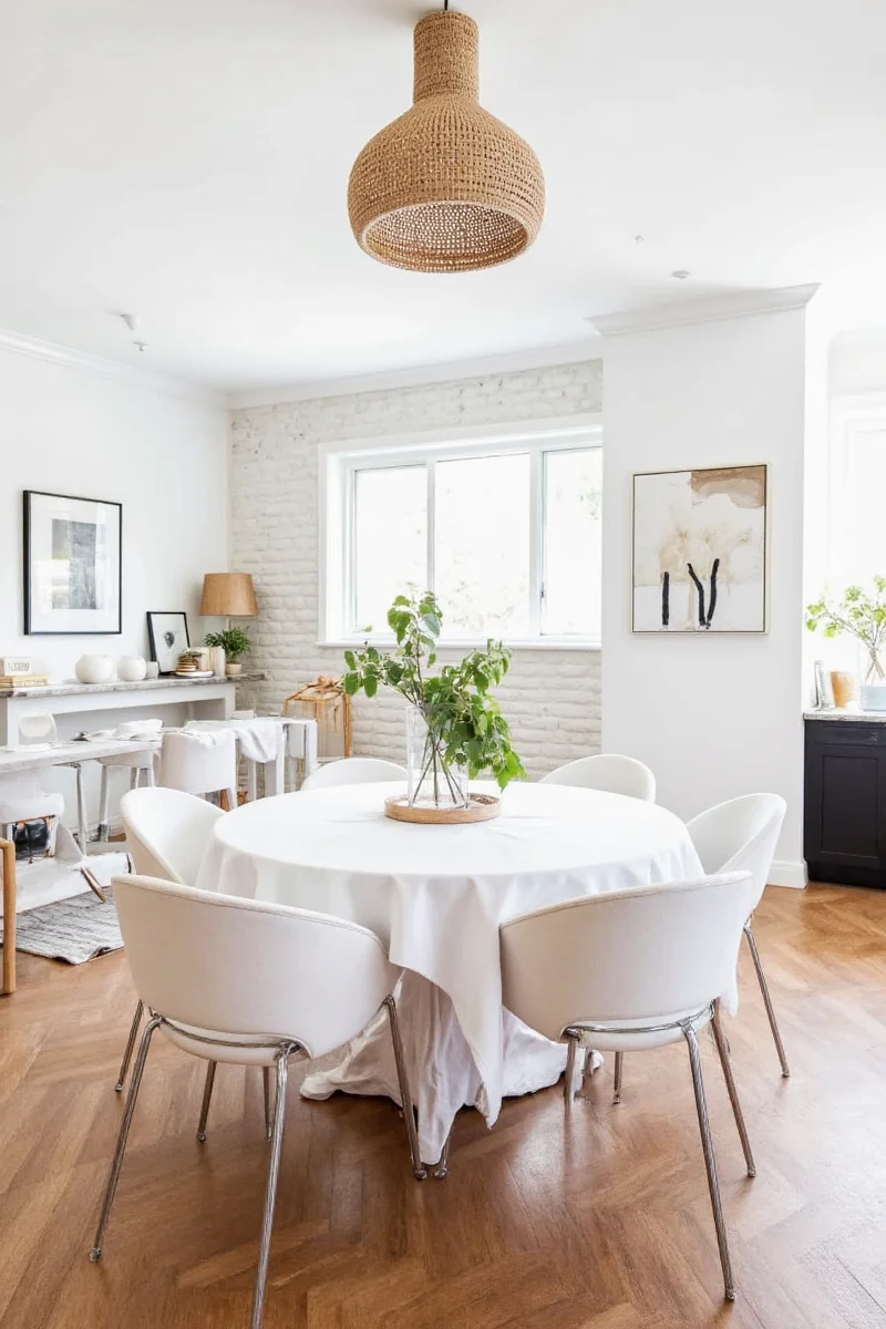 Kid-friendly white with wood playroom