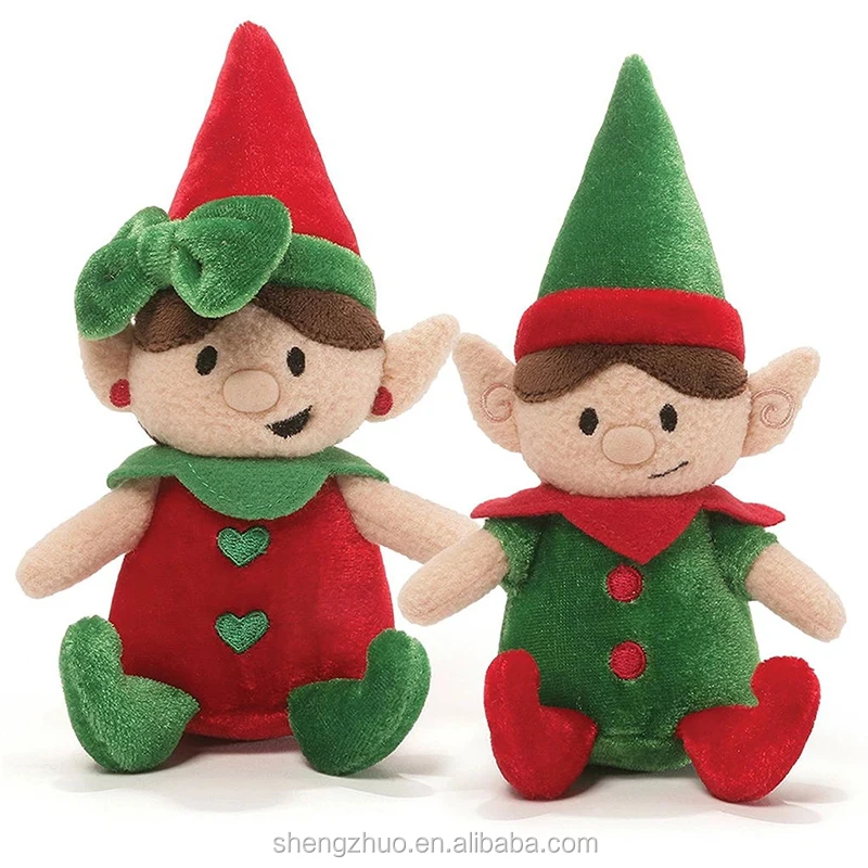 Musical Animated Singing Christmas Elf Stuffed Animal Plush 