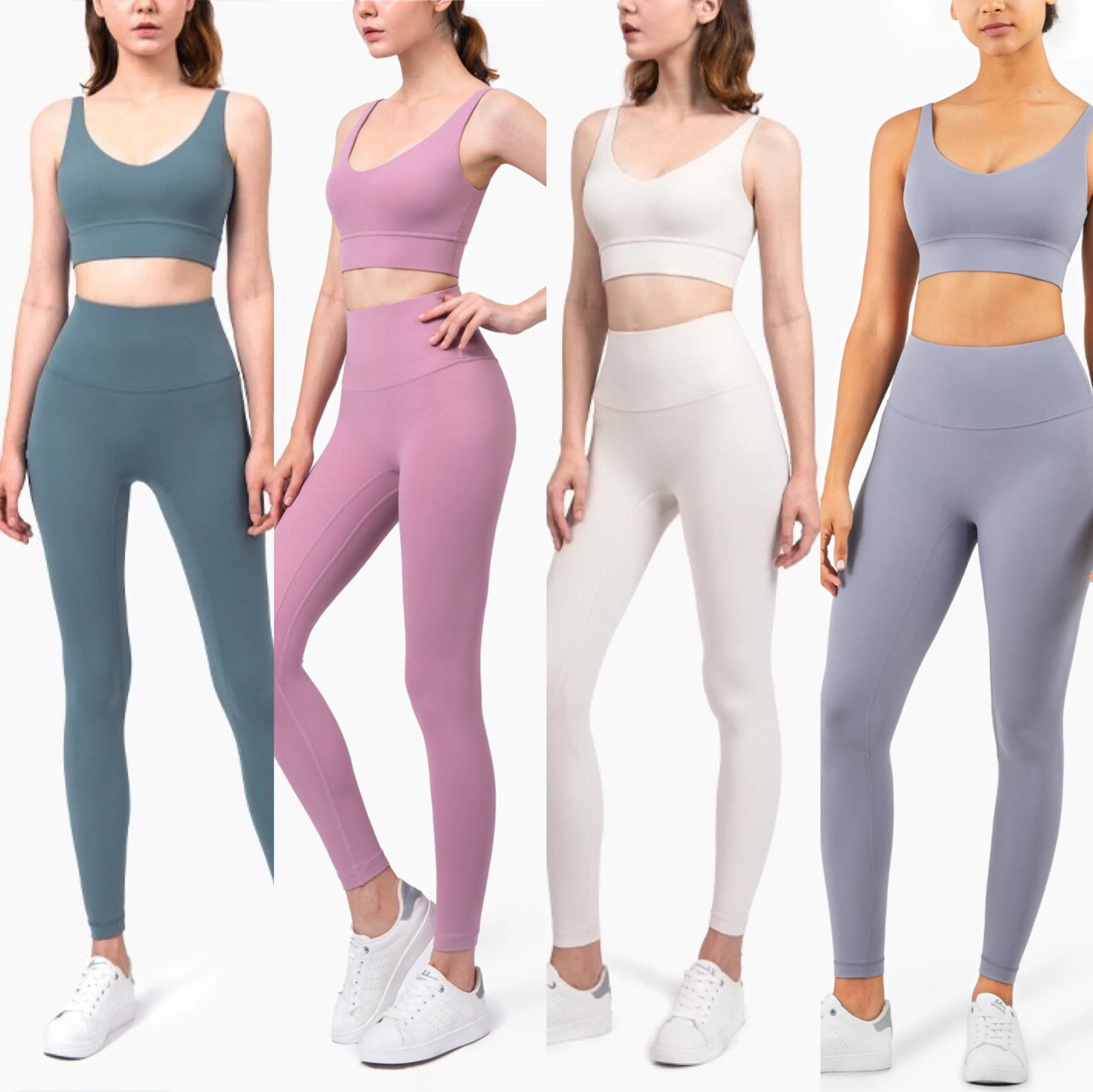 

BBXY1267 Fashion casual U-neck fitness women sportswear yoga set