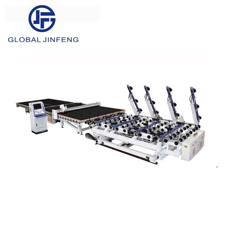 
JFC-4028 CNC Big sheet Glass cutting loading breaking machinery line 