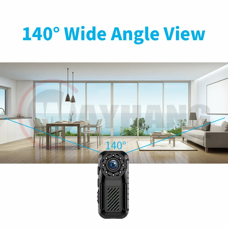 1080p HD wifi mini body worn camera police security worn video camera with Night vision