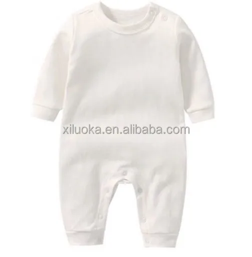 

New Style Wholesale Children Baby Clothes White Color Long Sleeve Baby Clothes Romper, Picture