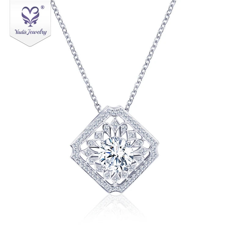 

Yadis 14K/18K White Gold Moissanite Diamond Jewelry Pendant 14K gold Necklace diamond, Picture