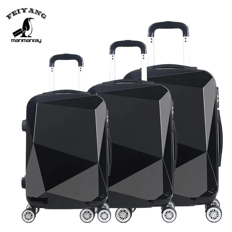 

Multi-color travel airport durable diamond cut ABS luggage trolley eminent trolley suitcase with wheel and lock, Customized color