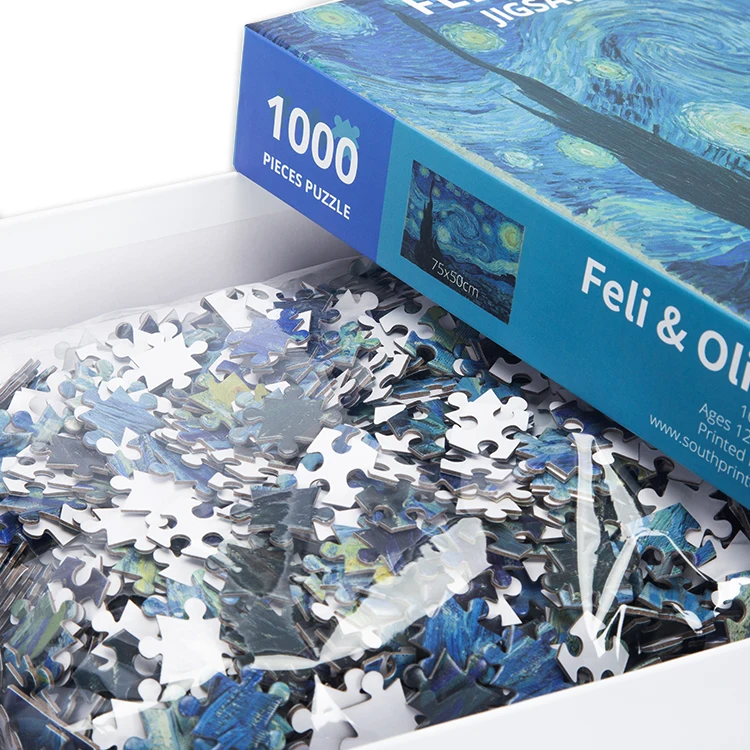 Wholesale Custom Paper Cardboard Brain Game Puzzles 100 500 1000 Pieces