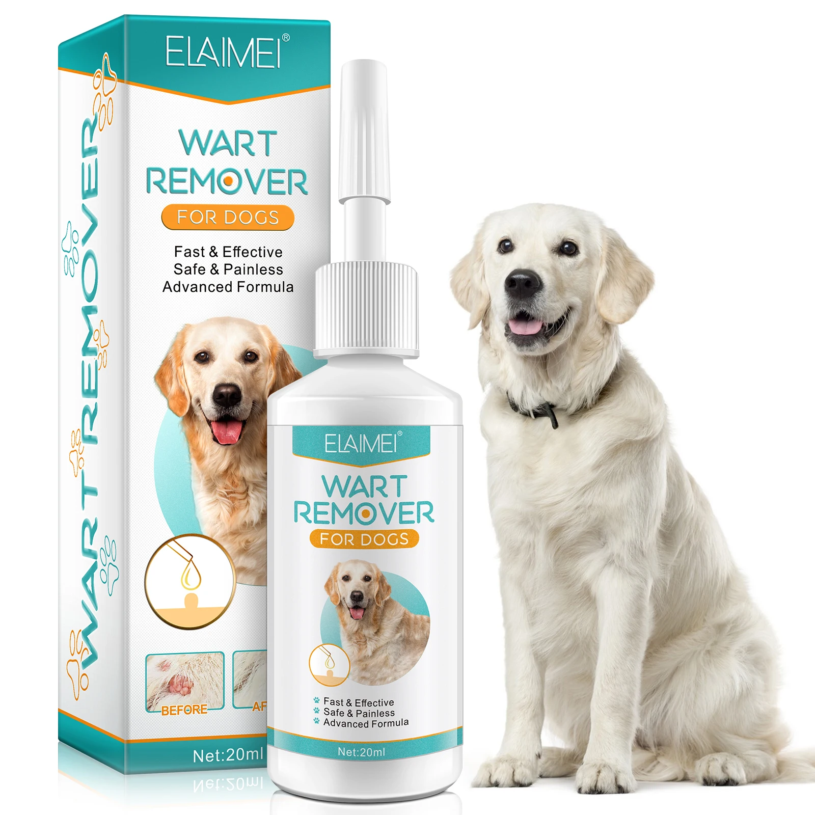 

ELAIMEI Fast Effective Safe Painless Dog Pet Skin Tag Remover Dog Wart Remover