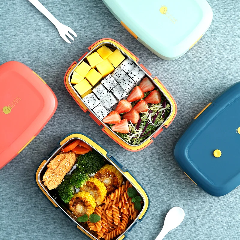 

Four buckle 304 stainless steel lunch box insulated food box Japanese bento box