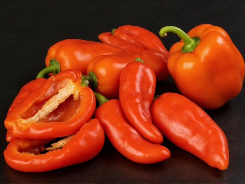 Comparaison visuelle Habanero sur échelle de Scoville