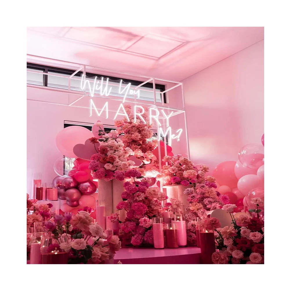 Custom Neon Sign Acrylic Party Neon Light Sign Illuminated Signboard Will You Marry Me Custom Led Lights Light up Sign Led Signs