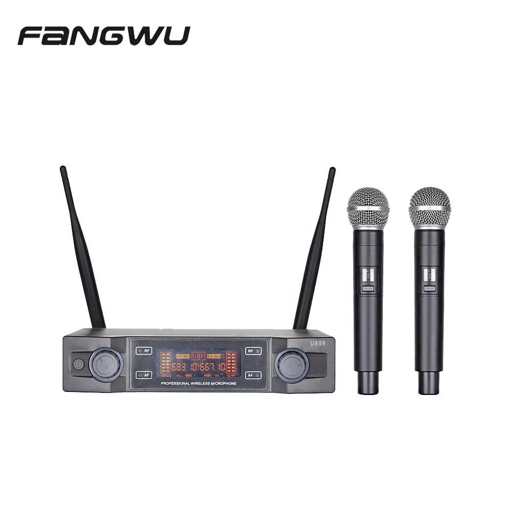 

Professional Oem Uhf Wireless Microphone For Home Ktv, Black