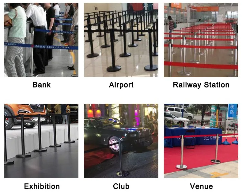 Crowd Control Retractable Belt Queue Safety Stanchion Barrier