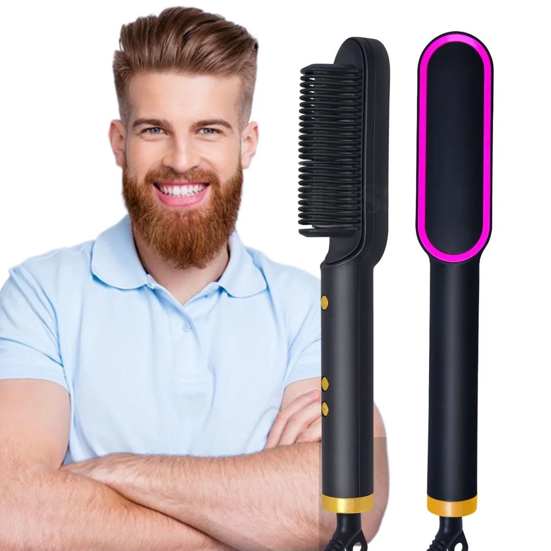 

Drosphipping Hair Straightener Comb Volumizer Electric Men Beard Brush Professional Hair Straightener Styler