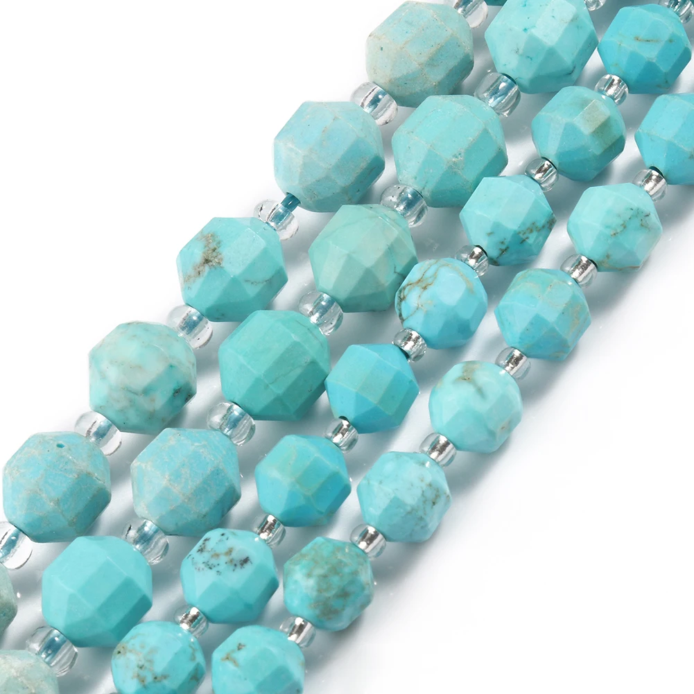 

Wholesale 8/10MM Olive Shape Faceted Turquoises Stone Loose Beads for Jewelry Making DIY