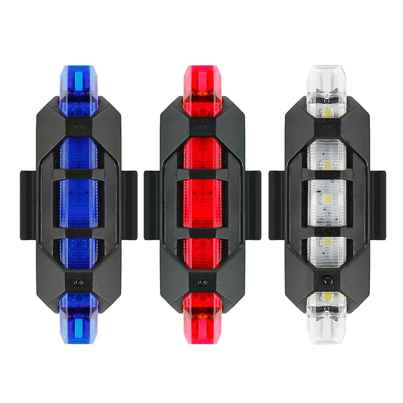 

Waterproof 5 Led Mtb Bike Bicycle Rear Tail Light Red Lamp 4 Mode Usb Recharge Bicycle Lights Bicycle Accessories