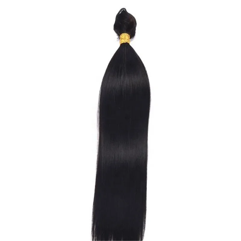 

Smooth Women Straight Hair Synthetic Hair Extension, Black