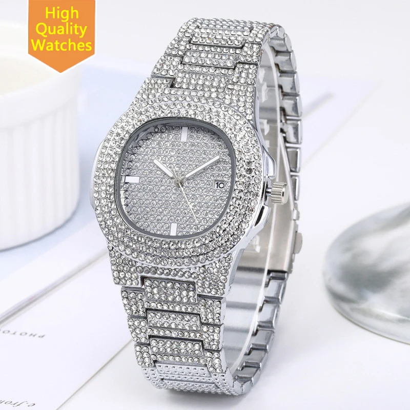 

Wholesale High Quality Fashion Women Quartz Watches Diamond Square Stainless Steel Case Ladies Watch