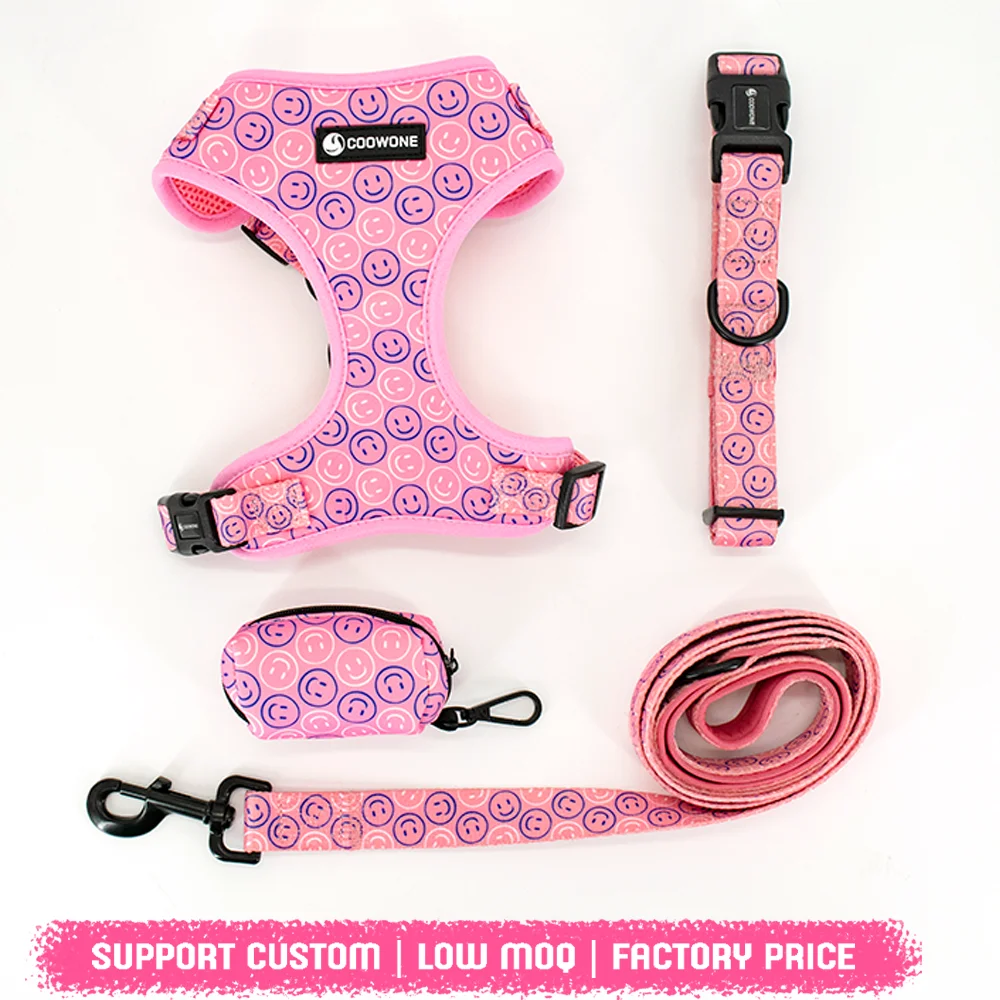 

Custom Dog Harness Set Personalized Adjustable Dog Collar Wide New Arrival 2022 Pet Factory Price Low Moq