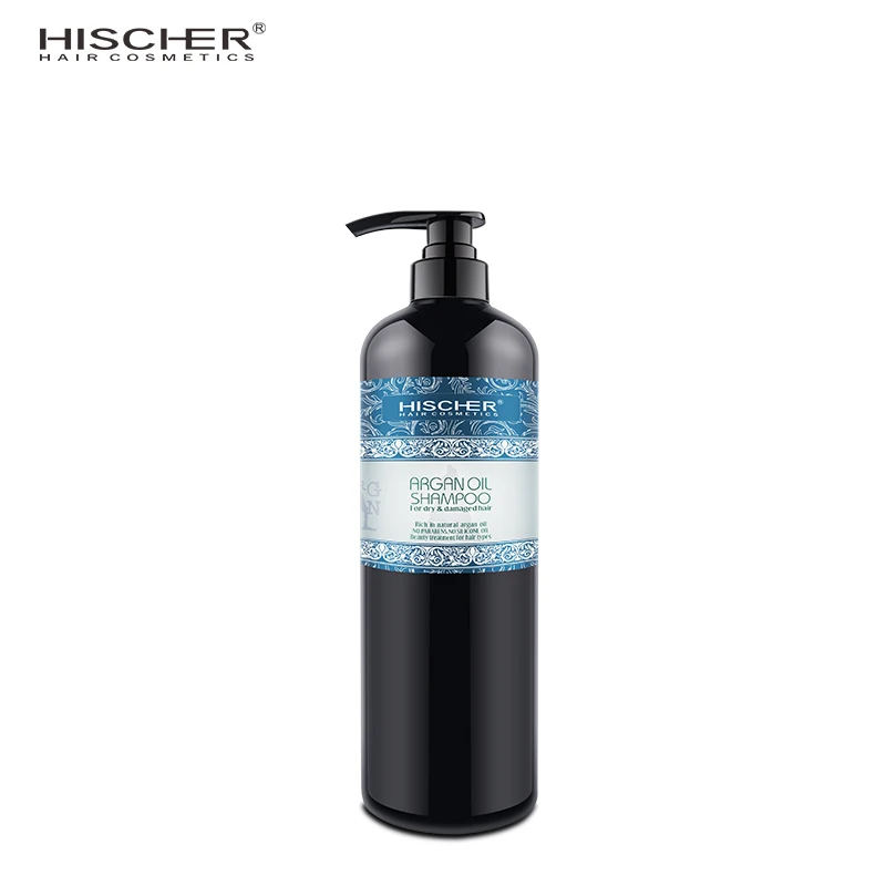 

hischer custom logo cheap prices 500ML for black curly hair organic argan oil natural shampoo
