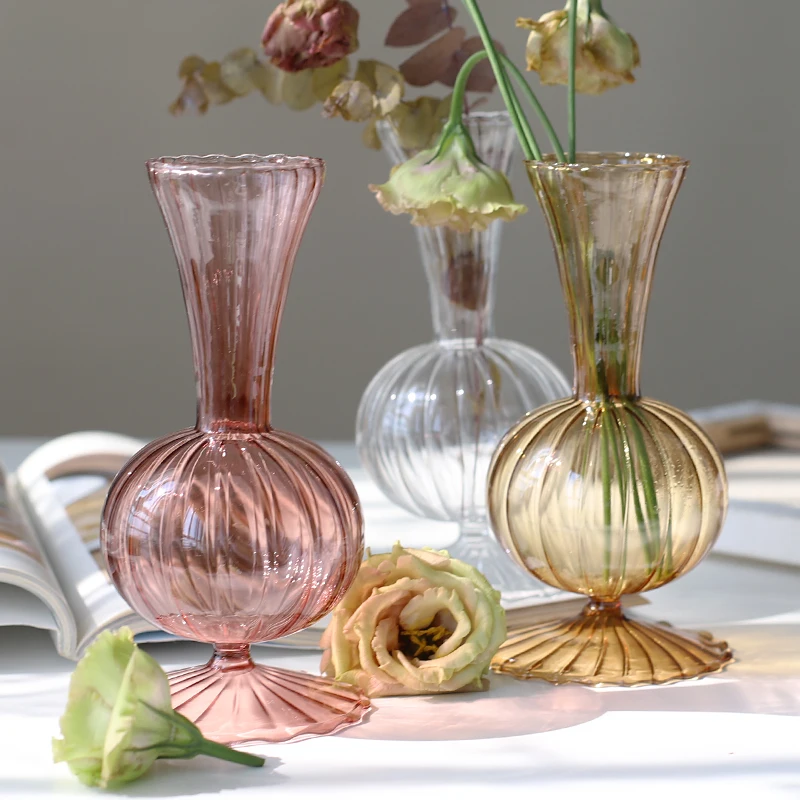 

Retro Classic Transparent Glass Hydroponics Flower Vase