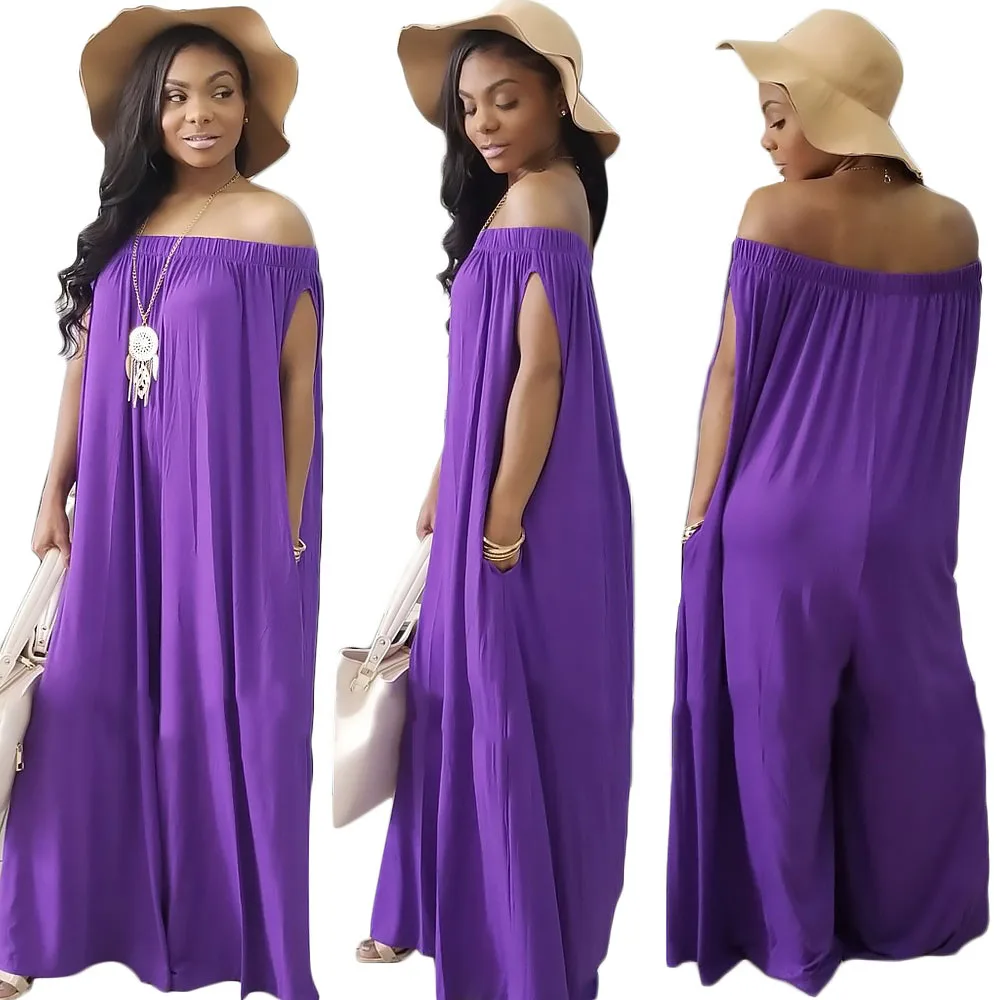 

summer strapless baggy casual plus size romper one piece women jumpsuit, 7 colors