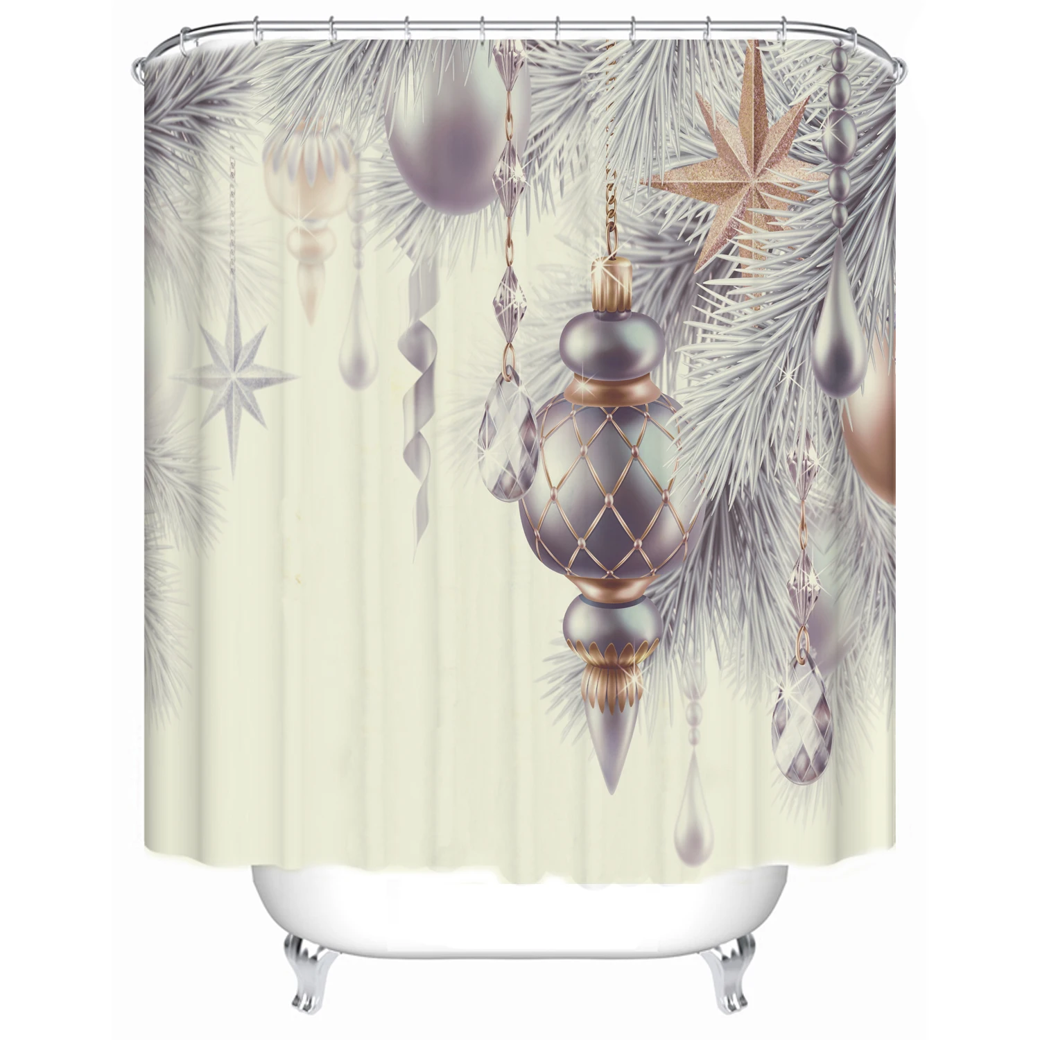 

180x180 bathroom shower curtain partition bathtub waterproof curtain round pendant can be customized printing shower curtain, Picture