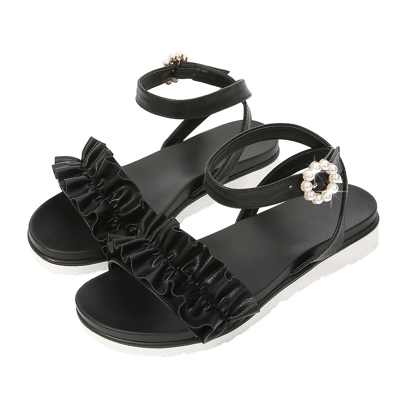 

Hot sale Summer new sandals comfortable Beach sandals pearl sandals