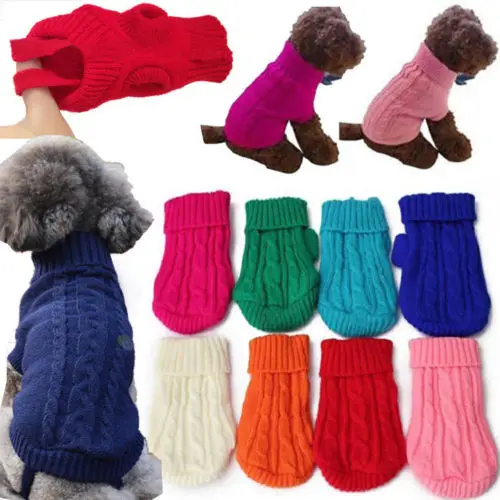 

Hot Sale Winter Warm Pet Dog Cat Knitted Jumper Sweater Puppy Coat Jacket Clothes