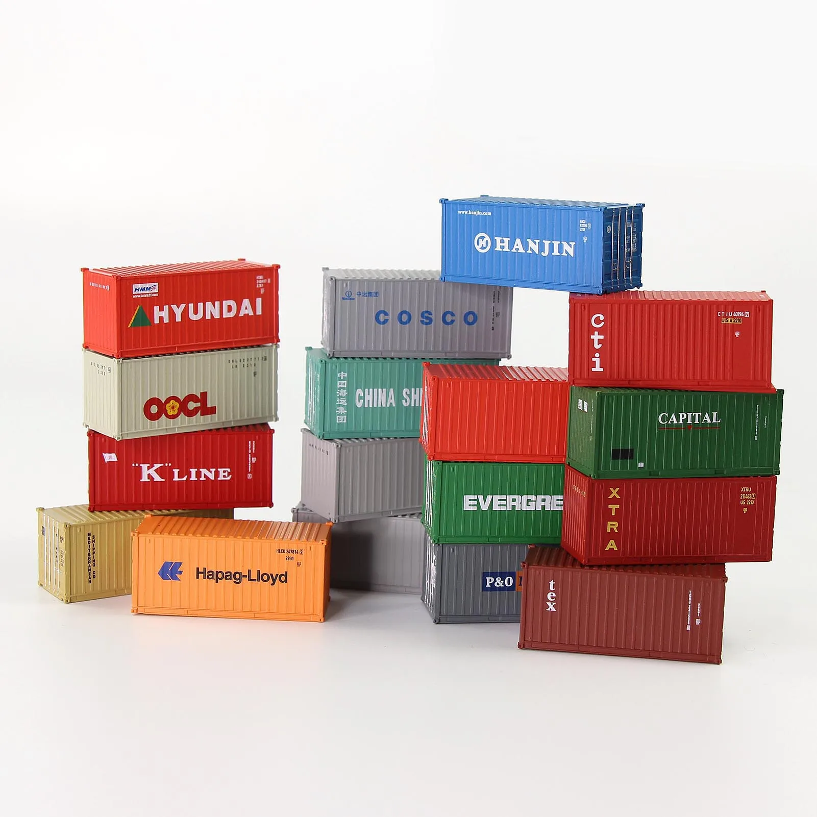 

C15007 Model Train Railway 1:160 Model Trains N Scale 20ft Container Magnet Freight Cars Shipping Container