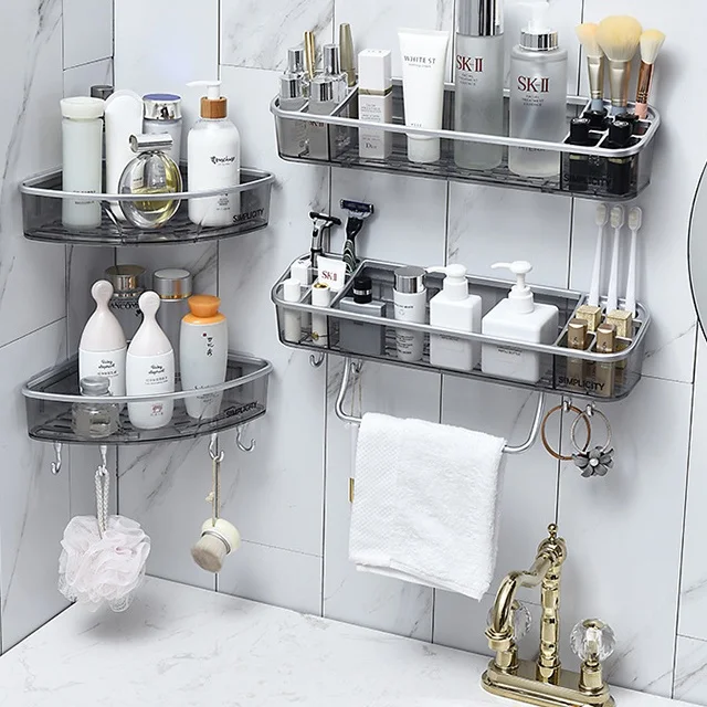 

factory wholesale Wall Mounted Kitchen Bathroom Corner shelf rack bathroom towel racks