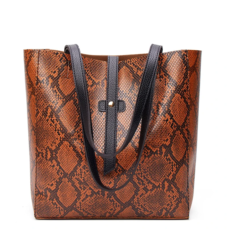 

Large Capacity Snakeskin Grain Designer Bag Handbags Woman Famous Brand Neoprene Tote Bags With Custom Printed Logo